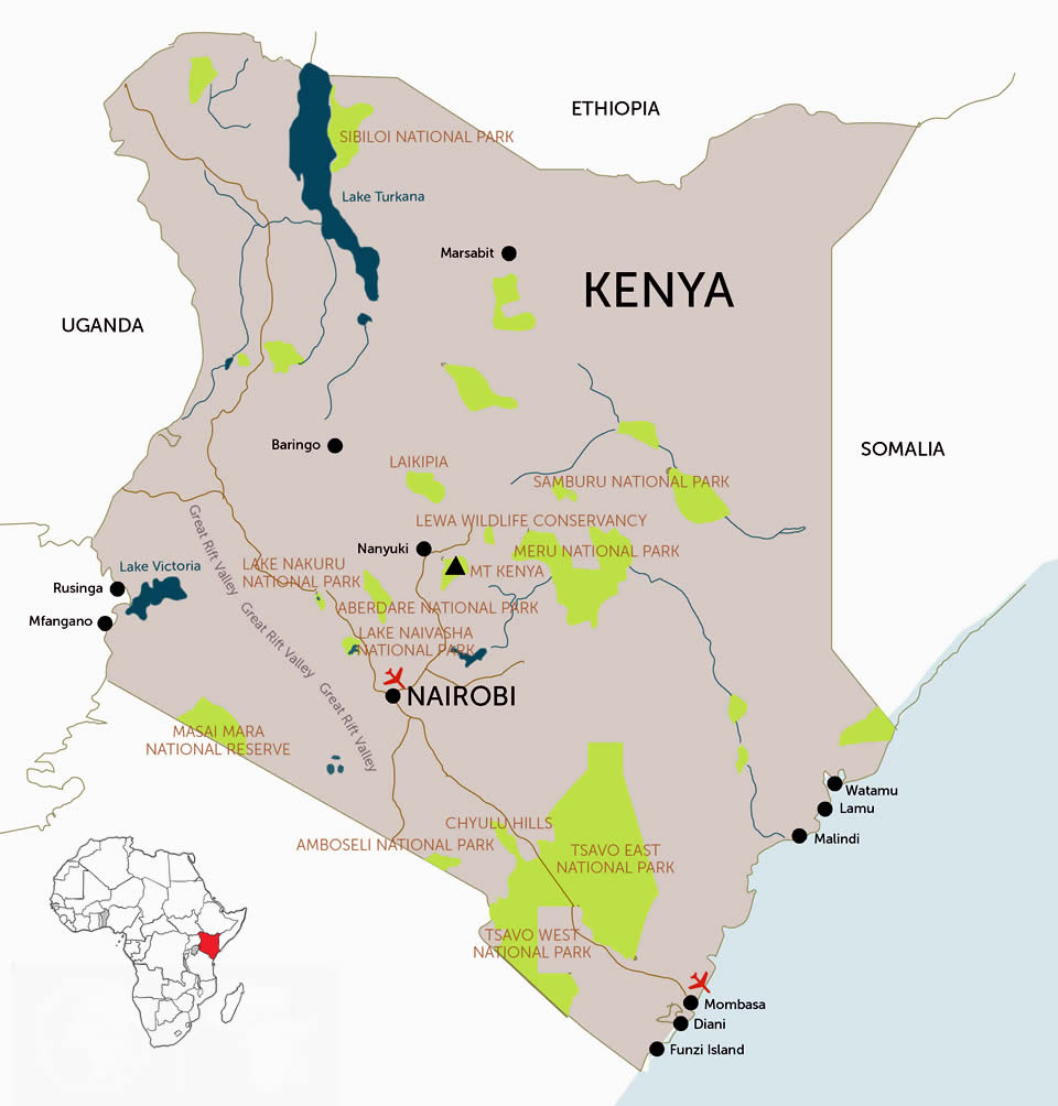 map of kenya map of kenya