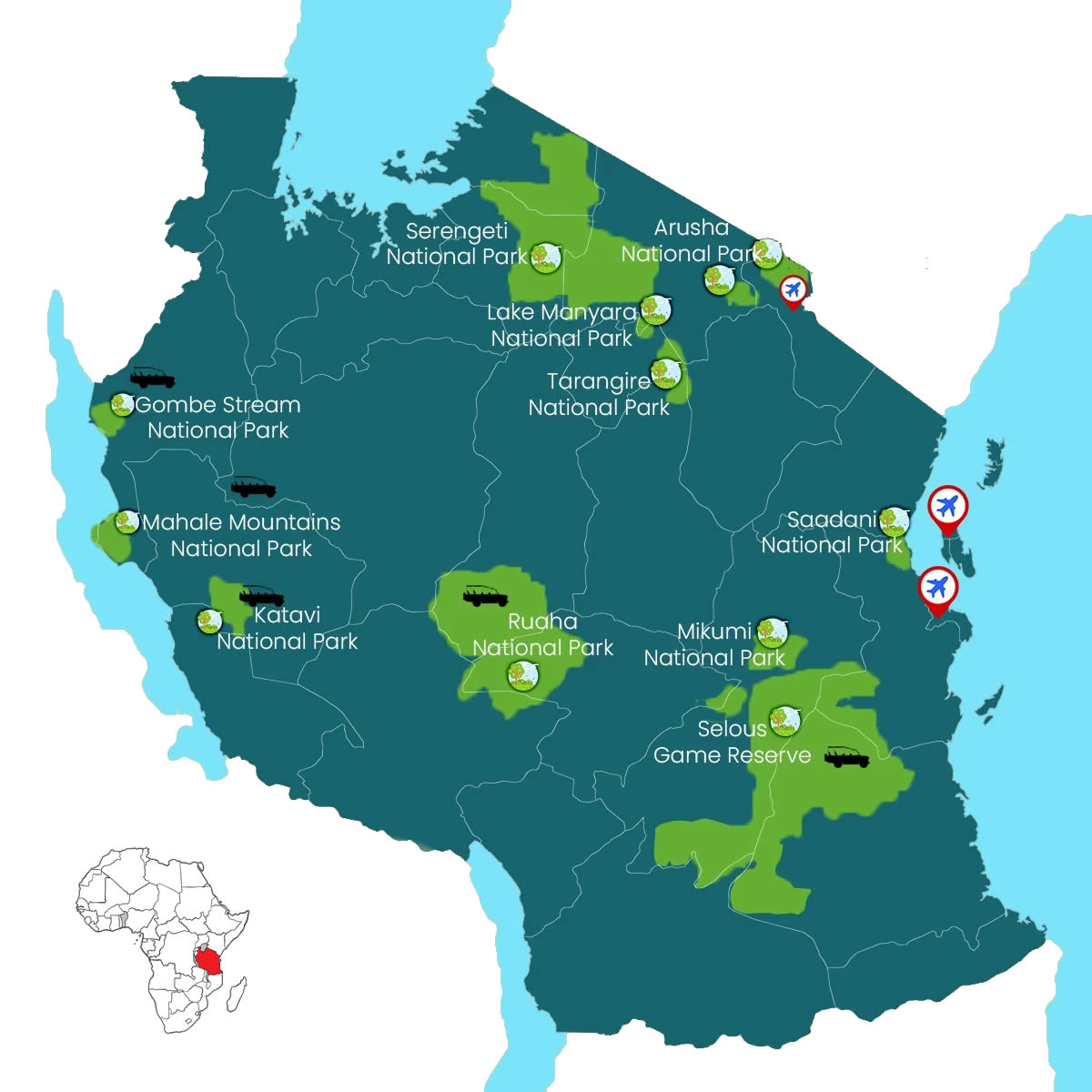 map of tanzania