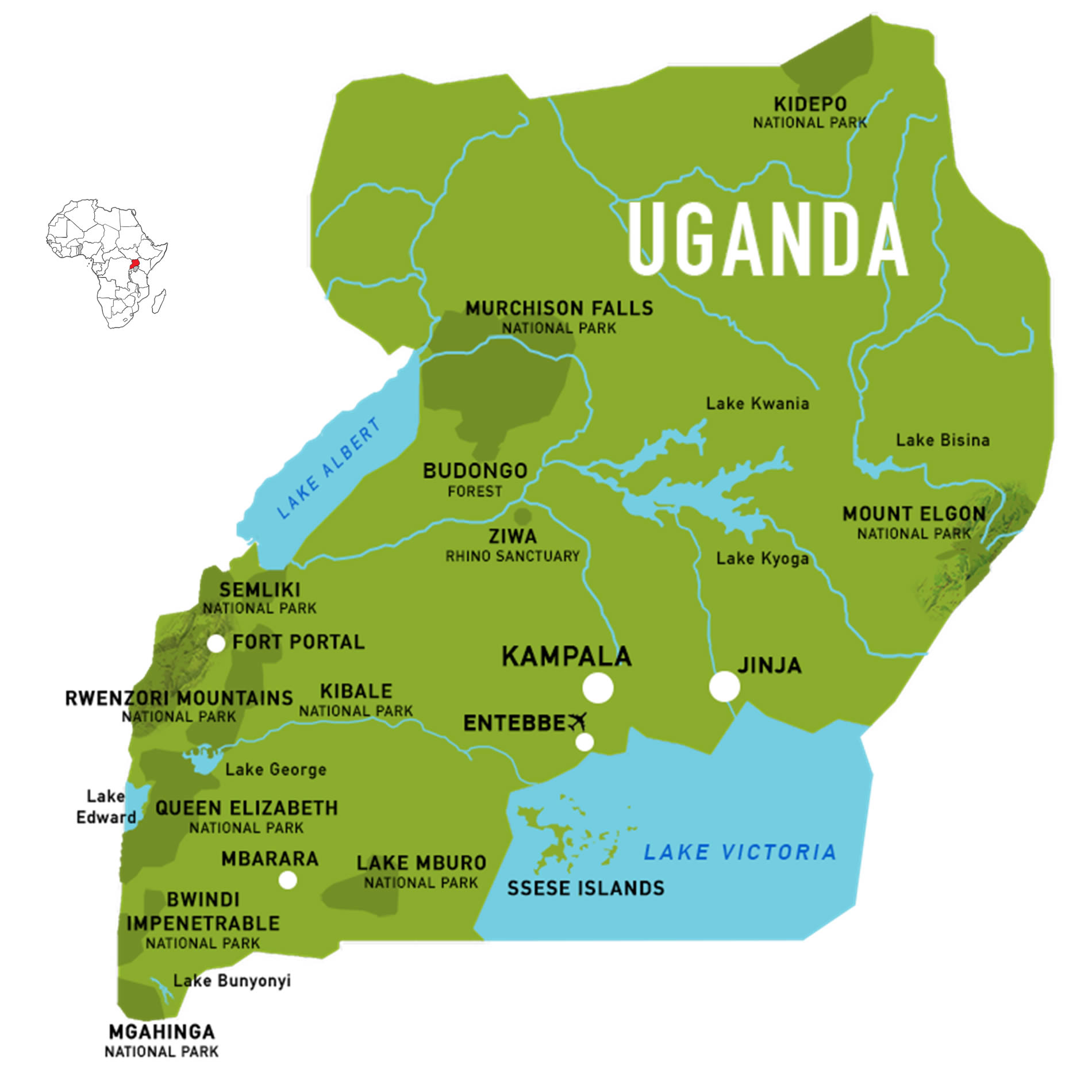map of uganda map of uganda